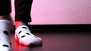 Close up cock jerking solo