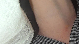 Step mom enjoyed watching porn video handjob step son Big Dick