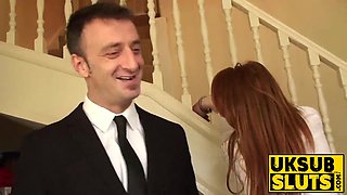 UKSubSluts.com - Redhead Sabrina Jay's deepthroat and hard fucking session