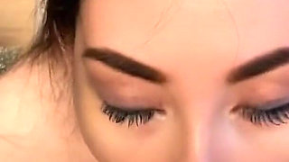 Throat Blowjob Like a Christmas Present, Mouth Filled with Cum!