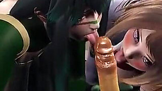 Boku No Hero Hentai Yuri - Threesome Ochako, Froppy and Rumi Usagiyama Futanari Hard Sex - Anime Manga 3D Cartoon Asian Japanese