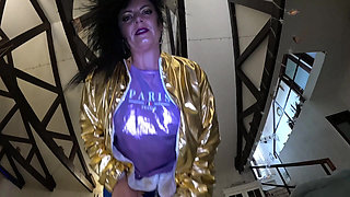 Shiny Cameltoe Tease, Hard Spanking, Deep Blowjobs & Rough Doggy with Double Cumshot 302