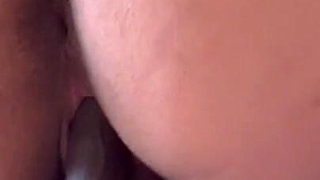 40 Weeks Pregnant, Black Fishnet Stockings, My BBC Brown Dildo All the Way in