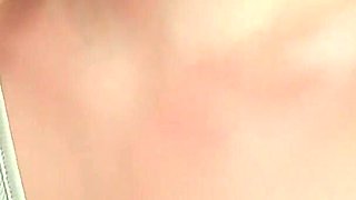 Huge MILF Wife's Breasts and Masturbation on the Floor
