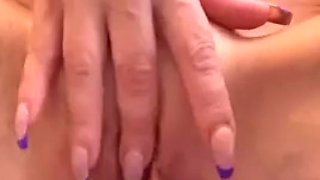 Masturbation with family behind the bathroom door