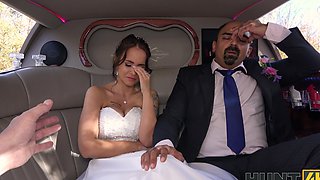 Dashing Latina wife creamed and heavy drilled in the ass on her wedding day