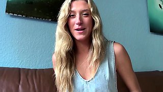 Blonde bestie proves that she can handle a real hard cock