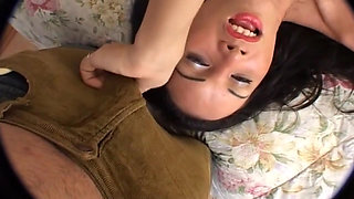 Brunette Babe Sucks and Rides Big Cock to Explosive Orgasm