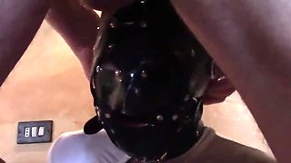 Bound MILF Deep Throats Cock and Takes Facial