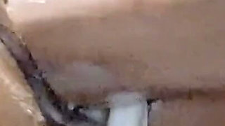 Schoolgirl Pussy Soaked in Semen From a Huge Cock