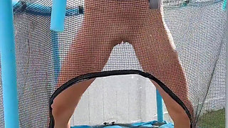 Peeing While Jumping on the Trampoline
