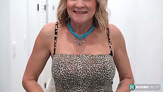 Pretty Petunia, 53, fucks her pussy with a very big toy