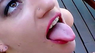 Skinny teen Megan gets fucked on the terrace by pool boy