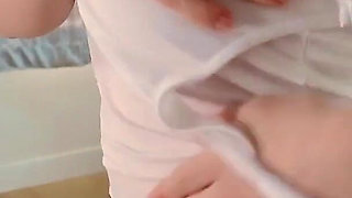 Sexy Blonde Deepthroat Swallow Piss and Cum - Tit Fuck- Piss Shower Facial - 1st Part Anthony Jonezs