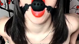 Sexy solo girl loving masturbation with toys