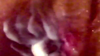 Mary Rider caught on camera on bed with anal gaping and foot fetish