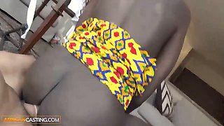 Big-Tits Ebony Fuck Doll Gagged in Bondage, POV Pounding, Facial Cumshot
