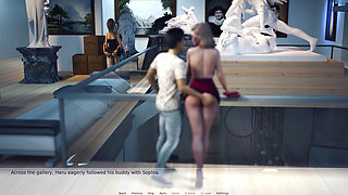 A Wife and Stepmother Real Fucking Caught by the Security Guard, What Happens Next at the Museum