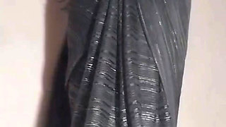 Hot desi wife shari strip solo