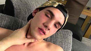 Cute Czech guy gets handjob big cock from stranger