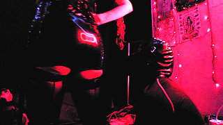 Rubber Slave Pussylingus Eva Latex Femdom Boots Fetish BDSM Kink Big Ass Milf