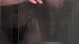 Skinny Petite Slut Masturbates in Shower After Stripping