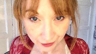 Clothed Female Naked Male Jerk Off Instruction with Freckle Fetish