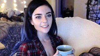 Slutty ponytailed brunette amateur British teen babe Lacey