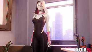 Gwen Stacy (spider-gwen) Fucks Spider-man in Multiple Positions - 3D Marvel Rule34 Porn