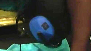 Masked guy gets dominated by a blondie