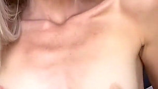 Skinny Petite Fit Blonde Stripping Striptease on Bed Sexy Stretching Tease