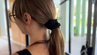 Cute Fitness Trainers First Session Gets Crazy!