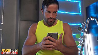 Caught cheating with the fit fitness stunner and his girlfriend sucks her juices off his dong