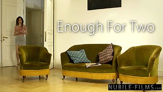 Sensuous threesome with small dark haired nelya jordan