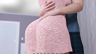 Horny Stepmom Showing Her Huge Booty and Me Gropping Her Booty