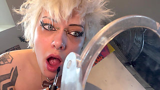 Goth Girl Glitterqueen1999 Ignores You Whilst She Applies Her Makeup, Black Lipstick, Lipstick Fetish Ignore Fetish, Humiliation