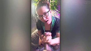 Kay Lee Sucks Thick BBC to Facial, Cum Drenching Her Face