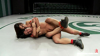 Tiny Asian Takes on Bigger Hawaiian, Non Scritped Action Kicks Bigger Girl's Ass, Then Fucks It!