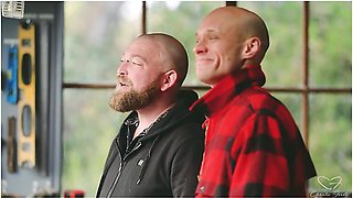 Threesome In The Farm! Charlie Forde Fucks Caleb Arcane & Finley Kay!
