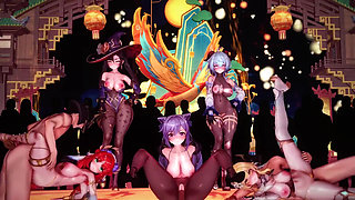 Genshin Impact - Lantern Rite Fuck Fiest Gangbang Genshin Girls Creamed - 3D Hentai Animations