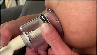 Pumping And Sucking Hard My Pierced Nipples
