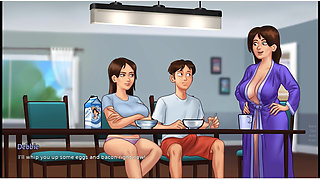 Summertime Saga - Gameplay - Roleplay - Jenny Sex Scenes in Bedroom and Dinner Table