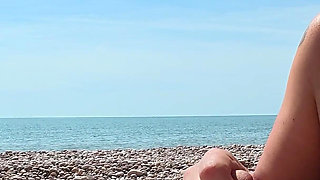 Super Stacked Married British MILF Cheats on Nudist Beach!