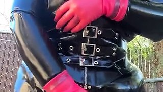 Outdoor solo scene with Ivana masturbating pussy