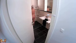 Lonely Wife Gets a Creampie From the Plumber – POV Doggy Style