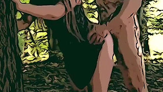 Older Guy Fucks Young Blonde in the Woods