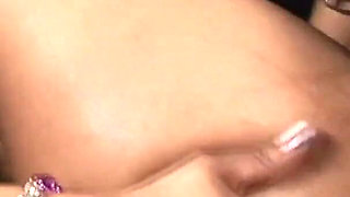 Tattooed ebony fucked in her wet pussy and milked on boobs