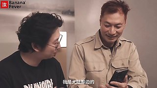 Old & Young Chinese Guys Double Team Hot Brunette European Pornstar in Wild Threesome