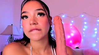 Sexy teen ebony solo toy masturbation