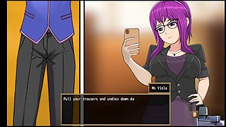 Anime, femdom university, toilets
